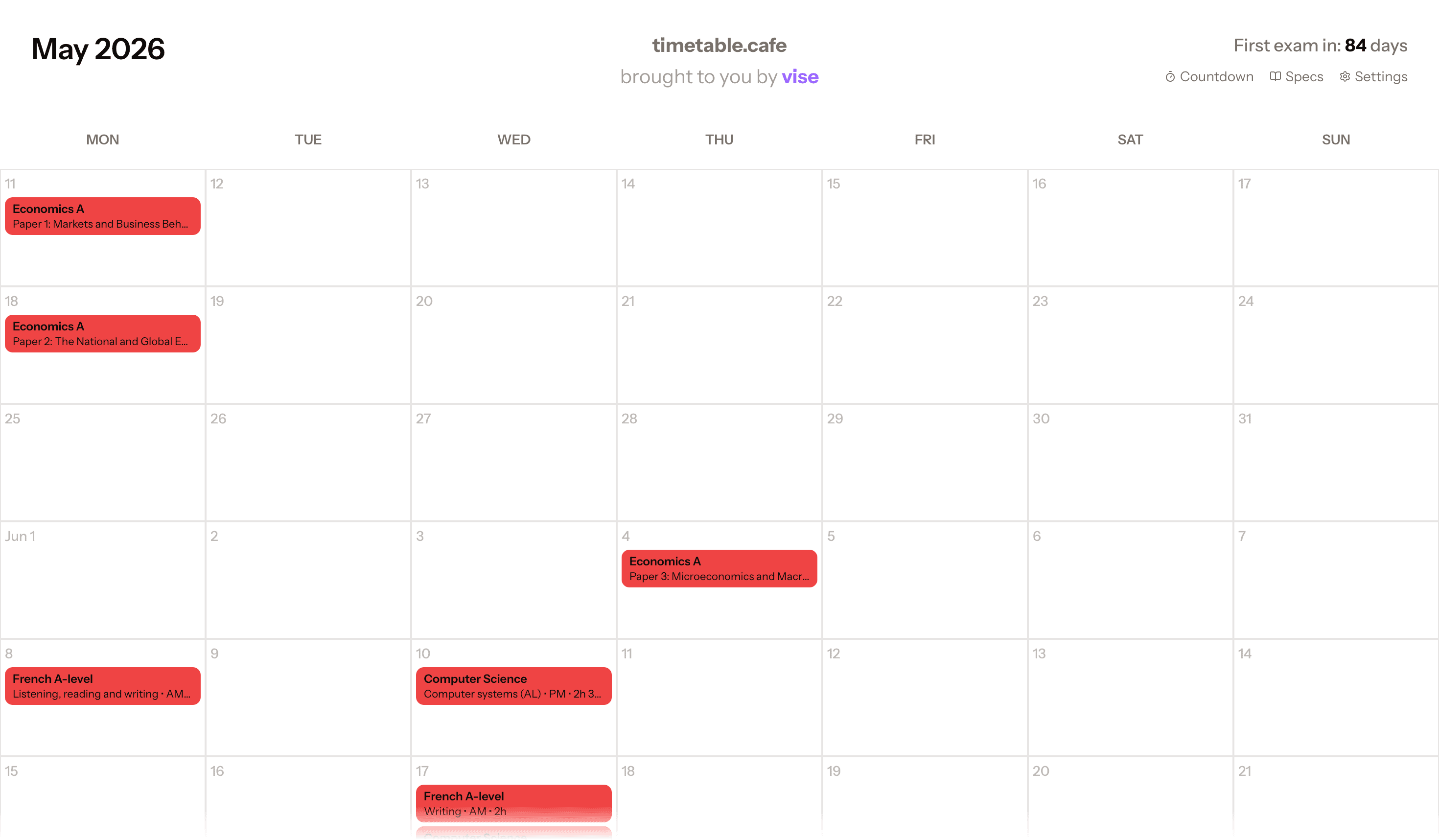 timetable.cafe